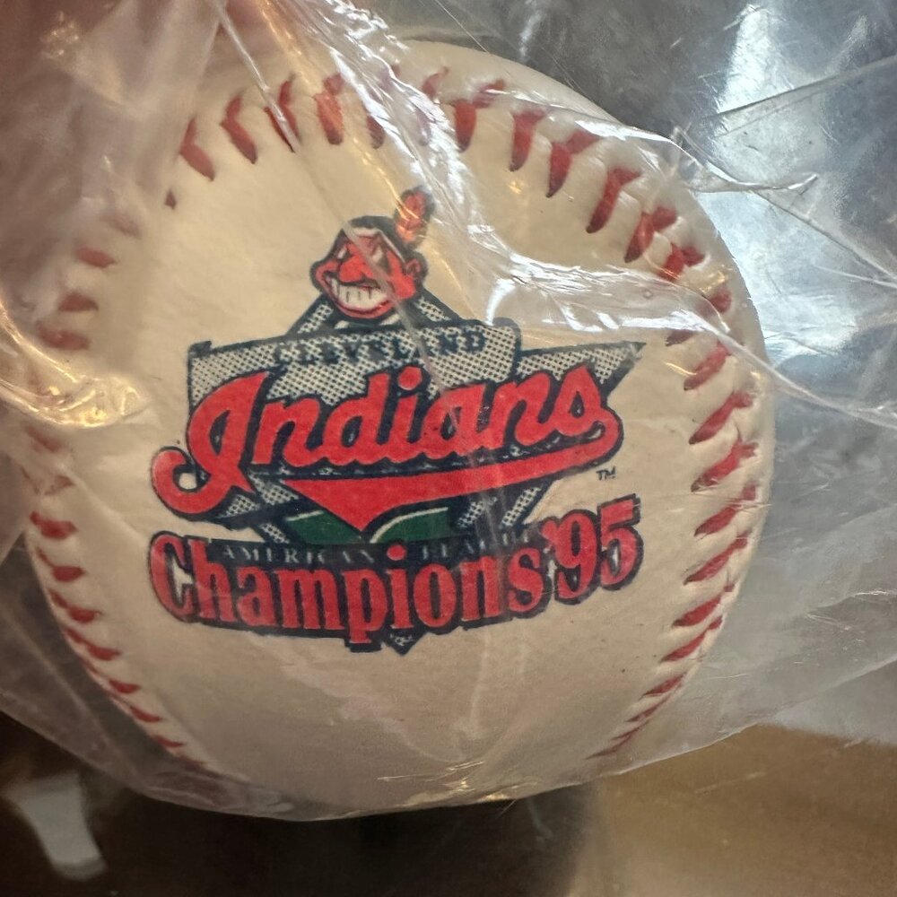 Cleveland Indians American League Champions Baseball Ball FOTOBALL 1995